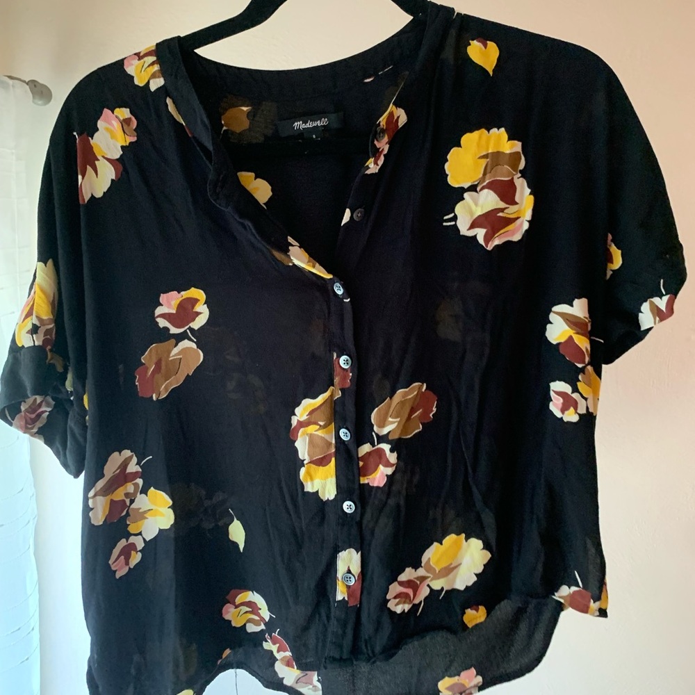 Madewell Getaway Oversized Button-Down Shirt in Gallery Floral size M